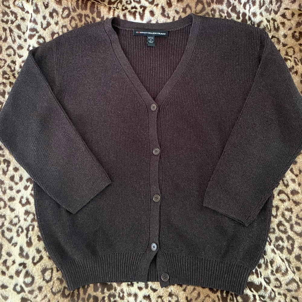 Brown Button-Up Cardigan